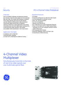 GE Security VT/VR6010 IFS 4-Channel Video Multiplexer