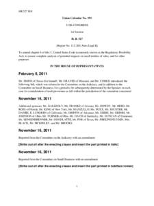 HR 527 RH Union Calendar No. 191 112th CONGRESS 1st Session H. R[removed]Report No[removed], Parts I and II]