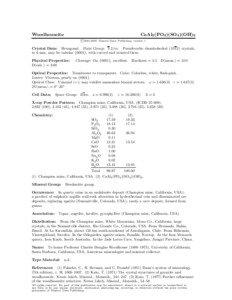 Natural resources / Woodhouseite / Augelite / Summitville / Apatite / Phosphate minerals / Chemistry / Crystallography