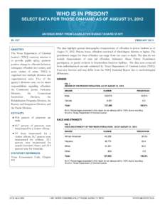 Drug-related crime / Law enforcement / Law / Criminology / United States Department of Justice / Capital punishment in Texas / Clemens Unit / Texas Department of Criminal Justice / Crime / Sex offender