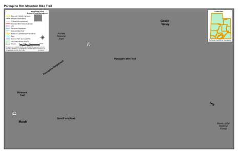 Porcupine Rim Mountain Bike Trail Moab Field Office Bureau of Land Management Location Map