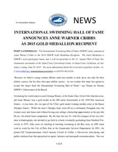 2015 Ann Cribbs Gold Medallion Press Release4