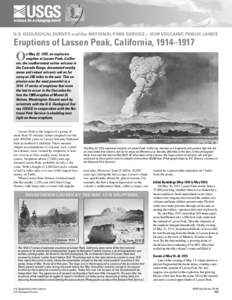 USGS U.S. GEOLOGICAL SURVEY and the NATIONAL PARK SERVICE—OUR VOLCANIC PUBLIC LANDS Eruptions of Lassen Peak, California, 1914–1917  O