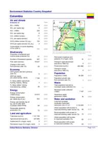 Environment Statistics Country Snapshot  Colombia Air and climate  Year