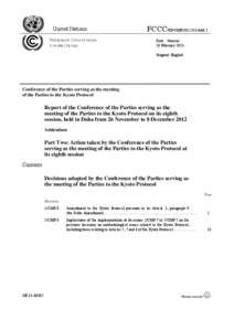 Carbon finance / Climate change / Kyoto Protocol / Assigned amount units / Joint Implementation / Clean Development Mechanism / Certified Emission Reduction / Removal Units / Land use /  land-use change and forestry / United Nations Framework Convention on Climate Change / Environment / Climate change policy