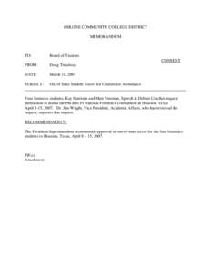 [removed]Board Packet Document #17a - Board of Trustees - Ohlone College