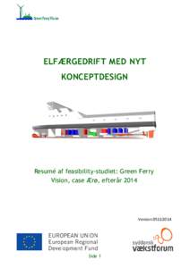 ELFÆRGEDRIFT MED NYT KONCEPTDESIGN Resumé af feasibility-studiet: Green Ferry Vision, case Ærø, efterår 2014