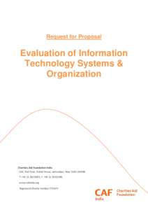 Request for Proposal  Evaluation of Information Technology Systems & Organization