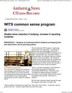 WITS common sense program - Local - Cumberland News Now