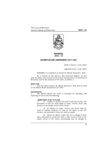 Marine Board Amendment Act 1993