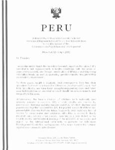PERU Statement by Ambassador Gonzalo Gutierrez Permanent Representative of Peru to the United Nations in the 43rd Session of the Commission on Population and Development (New York[removed]April 2010)