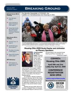 February 2009 Volume 09, Issue 2 National Issues We’re Tracking: