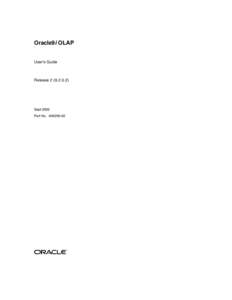Oracle9i OLAP  User’s Guide Release[removed])