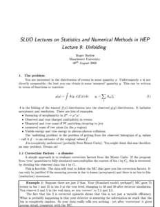 SLUO Statistics Lecture 9