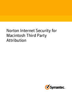 Norton Internet Security for Macintosh Third Party Attribution