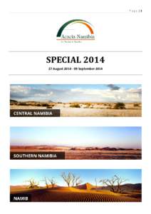 Page |1  SPECIAL[removed]August[removed]September 2014  Page |2