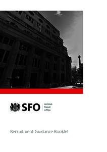 Recruitment Guidance Booklet  Contents Applying for a job at the SFO  3-4