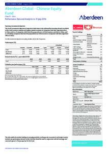 OPEN ENDED FUND – AugustAberdeen Global - Chinese Equity Fund Class D - 2 Acc