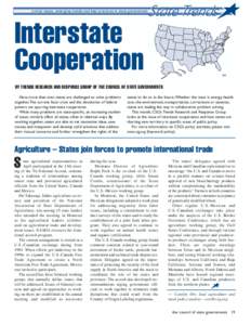 State Trends  critical issues, emerging trends and best practices in state government Interstate Cooperation