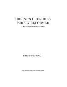 6623 Benedict / CHRIST’S CHURCHES PURELY REFORMED / sheet 3 of 696  CHRIST’S CHURCHES