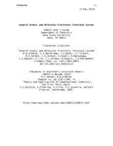 GAMESS / Fragment molecular orbital / MNDO / PM3 / MPQC / Electronic correlation / Multi-configurational self-consistent field / Chemistry / Computational chemistry / Science