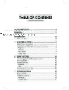 TABLE OF CONTENTS  ACKNOWLEDGMENTS....................................................................... xi FOREWORD .......................................................................................xv INTRODUCTION