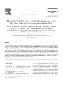 ARTICLE IN PRESS  Deep-Sea Research II[removed]–108 www.elsevier.com/locate/dsr2  The spatial distribution of euphausiid aggregations in the