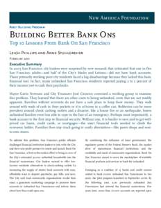 José Cisneros / Underbanked / San Francisco / Bank / Earned Assets Resource Network / Geography of California / Unbanked / Financial institutions