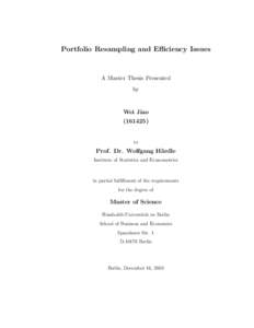 Investment / Mathematical finance / Data analysis / Statistical inference / Resampled efficient frontier / Modern portfolio theory / Efficient frontier / Standard deviation / Variance / Statistics / Financial economics / Economics