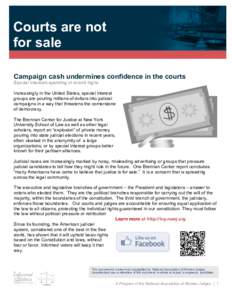    Courts are not for sale  	
  