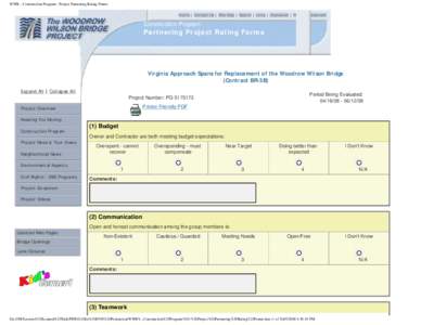 WWB :: Construction Program - Project Partnering Rating Forms
