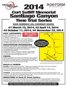 2014  Curt Sutliff Memorial Santiago Canyon Time Trial Series