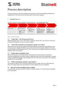 Process description This document gives a high level description of the process how Svenska kraftnät and Statnett will cooperate with FRR.A procurement and reservation of transmission capacity. 1