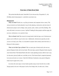 Overview of State Bond Debt