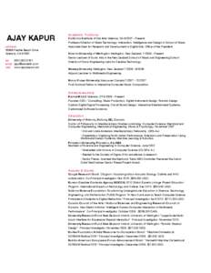 New Interfaces for Musical Expression / Entertainment / International Computer Music Conference / Sound and music computing / Computer music / Ajay Kapur / Music / Science
