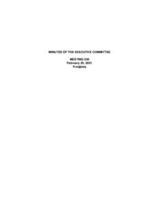 MINUTES OF THE EXECUTIVE COMMITTEE MEETING 530 February 20, 2001 Kuujjuaq  MINUTES OF THE EXECUTIVE COMMITTEE OF THE KATIVIK SCHOOL BOARD