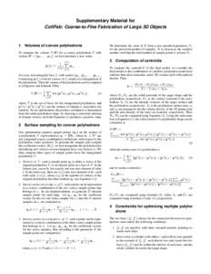 Supplementary Material for CofiFab: Coarse-to-Fine Fabrication of Large 3D Objects 1  Volumes of convex polyhedrons