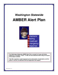 Washington State AMBER Alert Plan, Revised 7/14