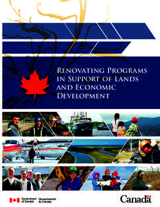 Renovating Programs in Support of Lands and Economic Development  Government Gouvernement