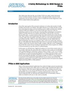 A Safety Methodology for ADAS Designs in FPGAs WPWhite Paper