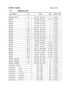 Coffee County Office: (Page 1 of 20)  Chancery Court