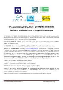 in collaborazione con  e Media partner BANDO