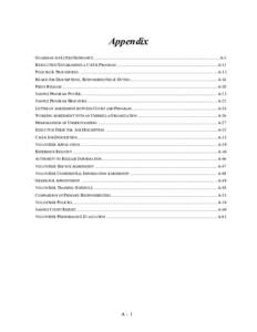 Appendix GUARDIAN AD LITEM ORDINANCE ....................................................................................................................... A-2 RESOLUTION ESTABLISHING A CASA PROGRAM ....................