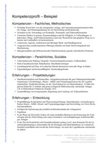 Dies ist ein Arbeitsblatt aus dem W erk «Das Laufbahnbuch» und der W ebsite «www.be-W erbung.ch» des SDBB (www.sdbb.ch). Die Verwendung über den privaten Rahmen hinaus darf nur unter klarem Hinweis auf die Quelle er