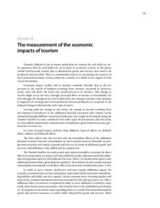 Annex 6 The measurement of the economic impacts of tourism