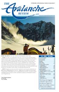 ®  Volume 32, No. 4 • April 2014 About the photo, from Aaron Diamond and photographer Adam Fisher: AARON: This spot is in the Revelation Mountains on the far west end of the Alaska