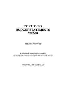 Westminster system / Australian federal budget / Treasury Portfolio / Australian Taxation Office / Appropriation Act / Appropriation bill / New Zealand Treasury / Government / Politics / Government of Australia