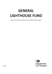 General Lighthouse Fund - Report and Accounts for the Year Ended 31 March 2012