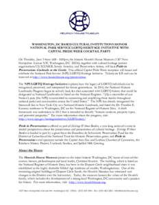 Cultural studies / Christian Heurich Mansion / Dupont Circle / United States Committee of the International Council on Monuments and Sites / National Park Service / Preservation Action / National Register of Historic Places / National Trust for Historic Preservation / Designated landmark / Historic preservation / Cultural heritage / Humanities