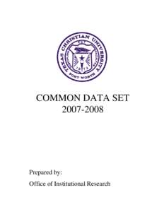 Microsoft PowerPoint - Common Data Set Cover page.ppt